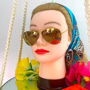 Ray-ban Junior Aviators Copper-Mirrored Lenses - Good Condition w/ Case!